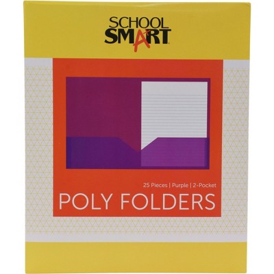 FOLDER SCHOOL SMART TWO-POCKET HEAVYWEIGHT POLY