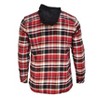 Burnside Men's Yarn Dyed Mid Weight Hooded Flannel Shirt Jacket | Red and Black - 2 of 3