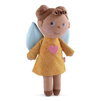 HABA Guardian Angel Mini Doll Nora - Tiny 6" Doll with Brown Skin and Angel Wings