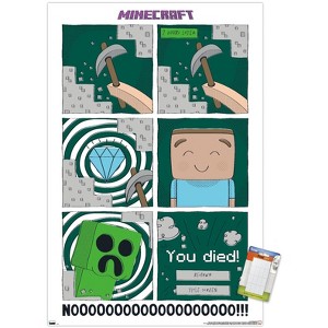 Trends International Minecraft - Simple Comic Steve Creeper Unframed Wall Poster Prints - 1 of 4
