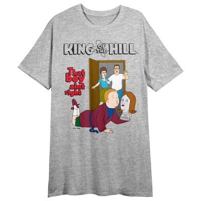 King Of The Hill Hank Hill Logo Crew Neck Short Sleeve Royal Heather  Women's T-shirt : Target