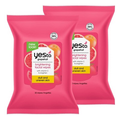 Yes To Grapefruit Facial Wipes - 30ct/2pk