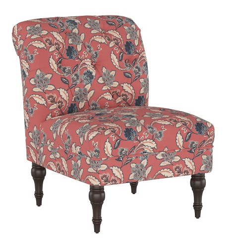 Wales Accent Chair Libby Fl Faded, Red Accent Chairs With Arms