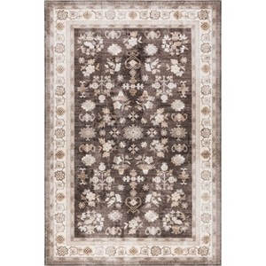 Lauren Liess x Rugs USA - Dayflower Vintage Machine Washable Indoor Area Rug - 1 of 4