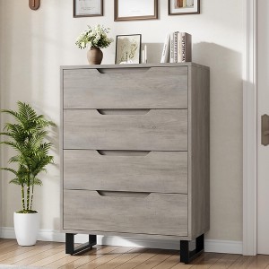 Tall 4-Drawer Dresser, Freestanding Vertical Storage Cabinet for Bedroom, Closet, Living Room, Hallway, or Entryway - 1 of 4
