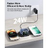 HANPURE Charging Station Magnetic for Mag-Safe Charger Wireless Charger Pad 3 in 1 Foldable for iPhone 12-15 Series A-pple Watch 2-9 Air-pods 3/2/Pro - image 2 of 4