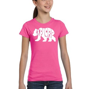LA Pop Art Explore - Girl's Word Art T-Shirt - 1 of 4