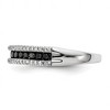 Black Bow Jewelry 1/2 Ctw Black & White Diamond 4mm Tapered Sterling Silver Ring - 3 of 4