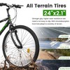 YONWAY 24 Inch Carbon Steel Frame Mountain Bike, Front Suspension Sport Bicycle, 21-Speed Dual V-Brake for City Commuters and Short Trip - 2 of 4
