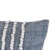 Blue Hand Woven Outdoor Decorative Throw Pillow with Pulled Curly Yarn Accents - Foreside Home & Garden - 3 of 4