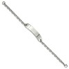 Black Bow Jewelry Women's Stainless Steel Cable Link I.D. Bracelet, 8 Inch - 2 of 4