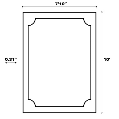 White and Light Gray Abstract High-Low 8' x 10' Area Rug