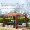 Aghana Digitals Coffee 9.7'x9.7' Gazebo Replacement Canopy with 2-Tier Roof, 8 Drainage Holes & - 4 of 4