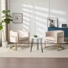 Racxily Upholstered velvet chair Gold metal bracket, medieval living room office tea room lounge chair - 4 of 4