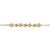 Guili Elegant Sterling Silver 14K Yellow Gold Plated Pave Cubic Zirconia Heart Stampato Link Bracelet – Sparkling Design for a Luxurious Look - 2 of 2