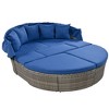 6-Pieces Outdoor Patio PE Rattan Daybed Sunbed with Retractable Canopy and Washable Cushions - 4 of 4