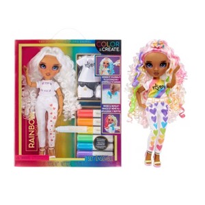 Rainbow High Color & Create DIY Fashion Doll - Purple Eyes/Curly Hair - 1 of 4