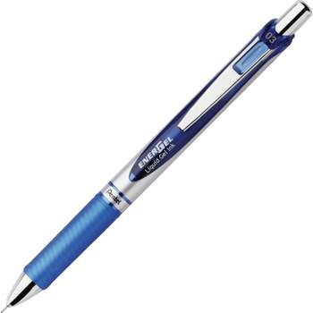 Pentel Retractable Liquid Gel Pen Fast-Drying 0.3mm Tip Blue BLN73C