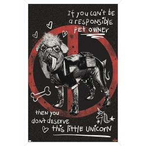 Trends International Marvel Deadpool & Wolverine - Little Unicorn Framed Wall Poster Prints - 1 of 4
