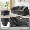 CIPACHO Modern 86x57 Inch 4 Seat Modular Chenille Sectional Sofa Couch Set with 2 Pillows Included for Apartment Office 2 Colors Available - 3 of 4