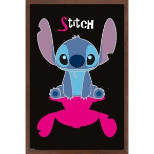 Trends International Disney Lilo and Stitch: Simply Stitch - Pink Shadow Framed Wall Poster Prints - 1 of 4