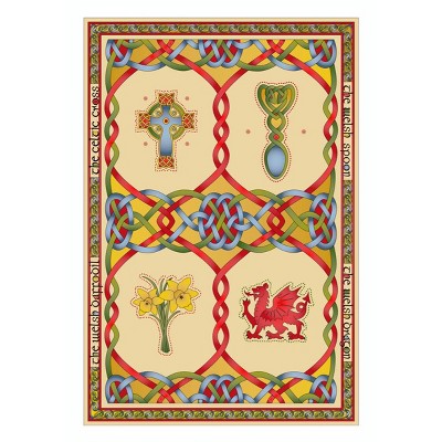 Slickblue Emblems Tea Towel – 100% Cotton with Scottish or Welsh Heritage Symbols, 30 x 20 Inch