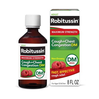 Robitussin Cough + Congestion DM Max Syrup - Dextromethorphan - 8 fl oz