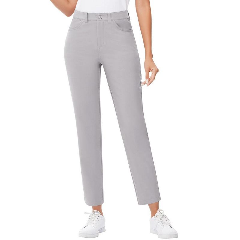 Women's Golf Pants with Pockets Lightweight Qucik Dry Casual 7/8 Work Ankle Pants for Women, 4 of 6