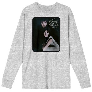 Sonny & Cher The Two Of Us Crew Neck Long Sleeve Athletic Heather Adult Tee - 1 of 3