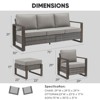 Buenhomino 5PC Outdoor Patio Conversation Set with Ottoman - 4 of 4