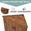 LunaLulinlk Brown Triangle Bathroom Storage Cabinet with Adjustable Shelves, Freestanding Floor Cabinet for Home Kitchen - 2 of 4