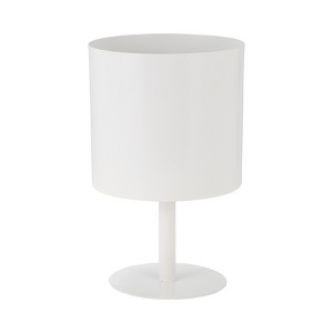 Sagebrook Home Flat Base Metal Indoor Outdoor Planter Pot with Stand White 8"x8"x12": Contemporary Style, Shatterproof, No Drainage Hole - 1 of 4