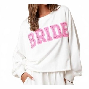 Women's Bride Sweatshirt - Peach Love - 1 of 4