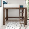 Max & Lily Twin Loft Bed, Mid-Century Modern Solid Wood High Loft Beds for Kids - 2 of 4