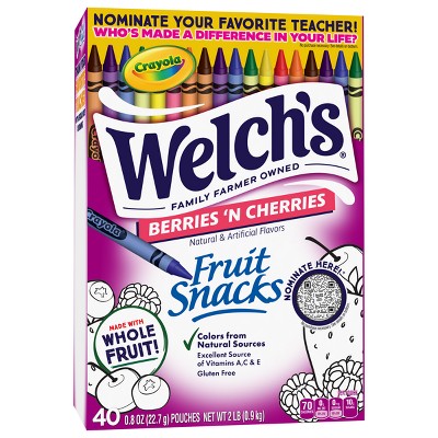 WELCH'S Fruit Snacks Berries 'n Cherries - 32oz/40ct