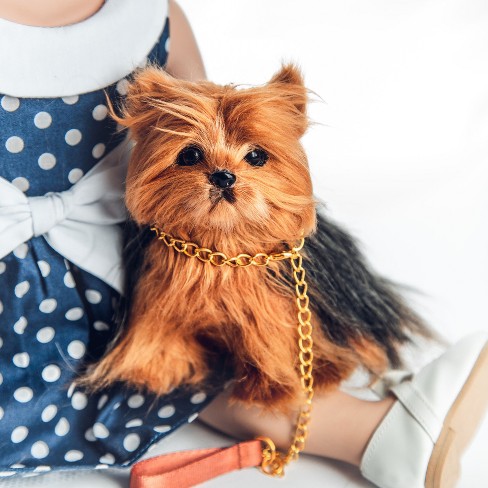 The Queen's Treasures Teacup Yorkie Puppy, Collar, & Leash For 18 Dolls