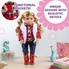 Dress Along Dolly Outdoor Fall Winter Hiking 4pc Doll Outfit- Includes Flannel Shirt, Vest, Jeans w Belt & Boots-  Compatible w 18" American Girl Doll - 4 of 4