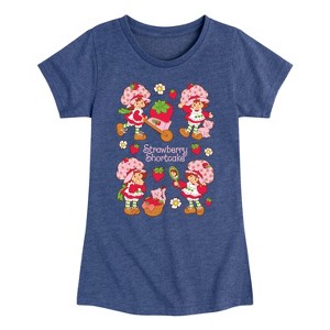 Girls' - Strawberry Shortcake - Vintage Grid-Toddler And Youth Girls Fitted Short Sleeve Graphic T-Shirt Fitted Short Sleeve Graphic T-Shirt - 1 of 4