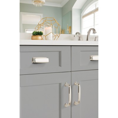 Polished Nickel 3-3/4" Modern Cabinet Bar Pull
