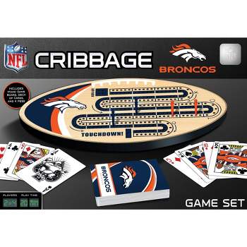MasterPieces Officially Licensed  NFL Denver Broncos Wooden Cribbage Game for Adults