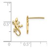 Black Bow Jewelry Mini Gecko Post Earrings in 14k Yellow Gold - 4 of 4