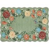 9x12 Green Area Rug, Machine Washable Non-Slip Modern Floral Low-Pile Carpet, Stain-Resistant No-Shedding Easy-Clean for Living Room - 3 of 4