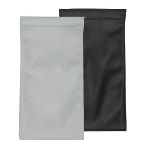 Unique Bargains PU Leather Soft Portable Storage Scratch-Resistant Eyeglasses Bag 2 Pcs - 1 of 4