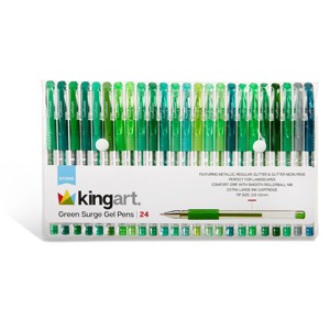 KINGART Gel Pens 24 Green Tone Colors - 1 of 3