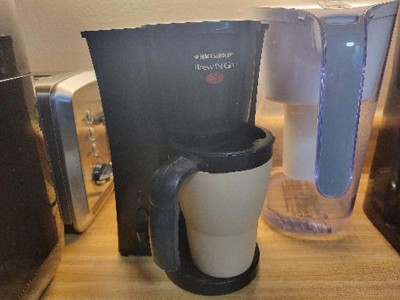  Black+Decker Brew 'n Go Personal Coffeemaker with Travel Mug,15  ounce Black/Beige, DCM18: Coffee Maker: Home & Kitchen