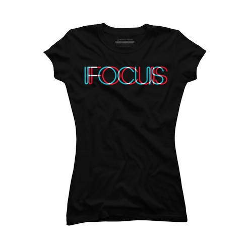 Junior's Design By Humans FOCUS By BLACKSTONE T-Shirt - Black - Small