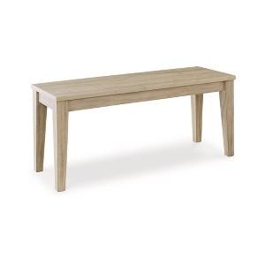 Signature Design by Ashley Gleanville Casual 42" Dining Bench, Light Brown - 1 of 4