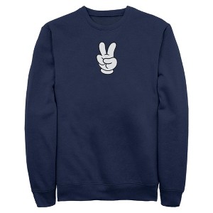 Men's Mickey & Friends Peace Sign Gloves Sweatshirt - 1 of 4