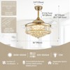 Ludomide 36" Dimmable Crystal Chandelier Ceiling Fan with Retractable Blades - 3 of 4