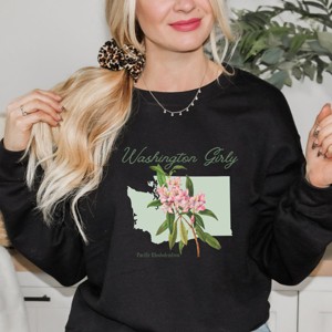 Simply Sage Market Washington Girly Flower Sweatshirt - 1 of 4